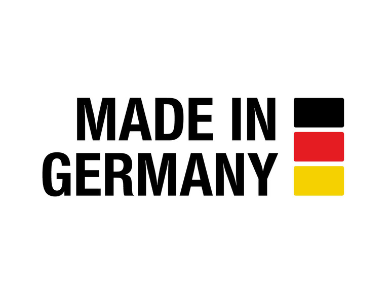 Značka Made in Germany s německou vlajkou.
