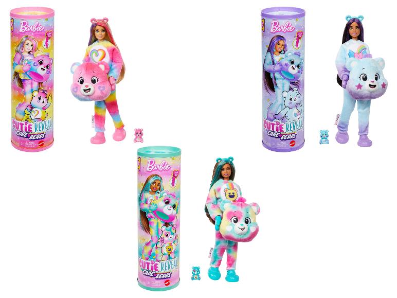 Panenky Barbie Cutie Reveal Care Bears v balení i mimo balení