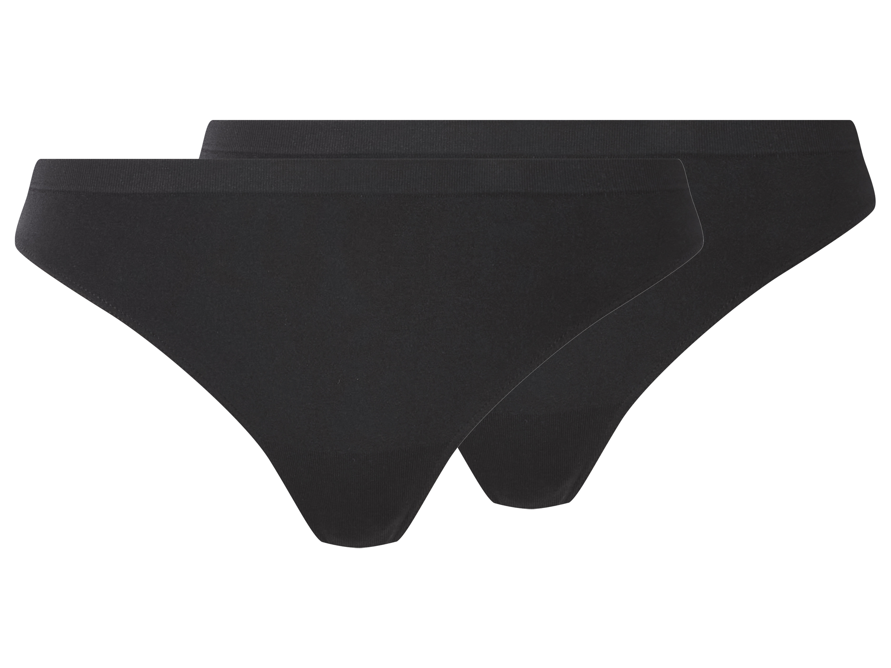 esmara® Dámské bezešvé kalhotky, 2 kusy (černá, M(40/42))