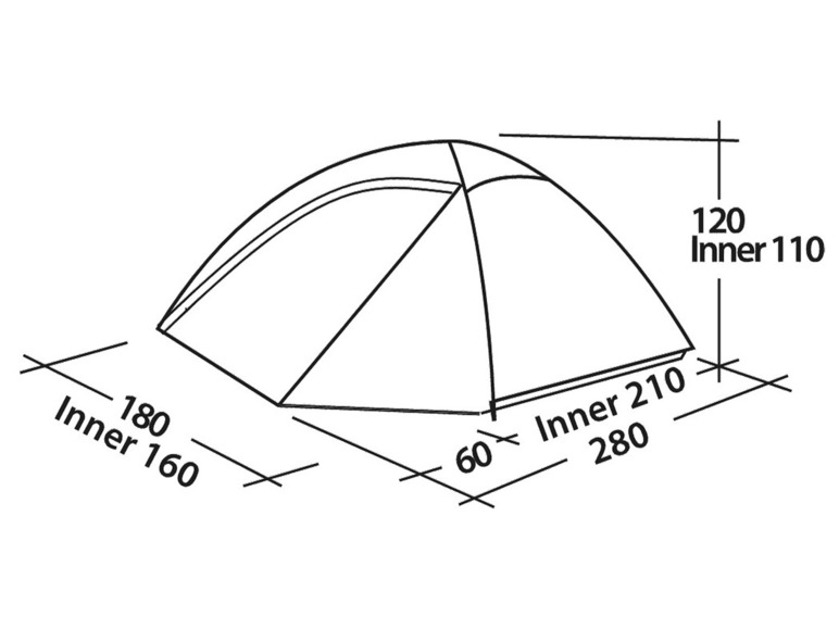  Zobrazit na celou obrazovku Easy Camp Kempinkový stan Meteor 300 - Obrázek 2