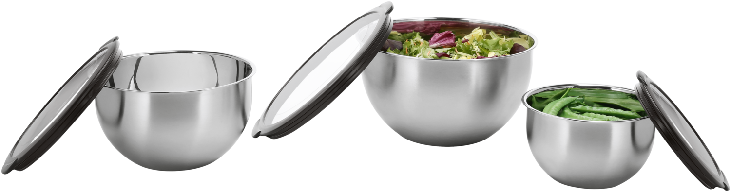 Silvercrest® Sada mís na míchání Premium (sada mís s víkem, 3dílná)