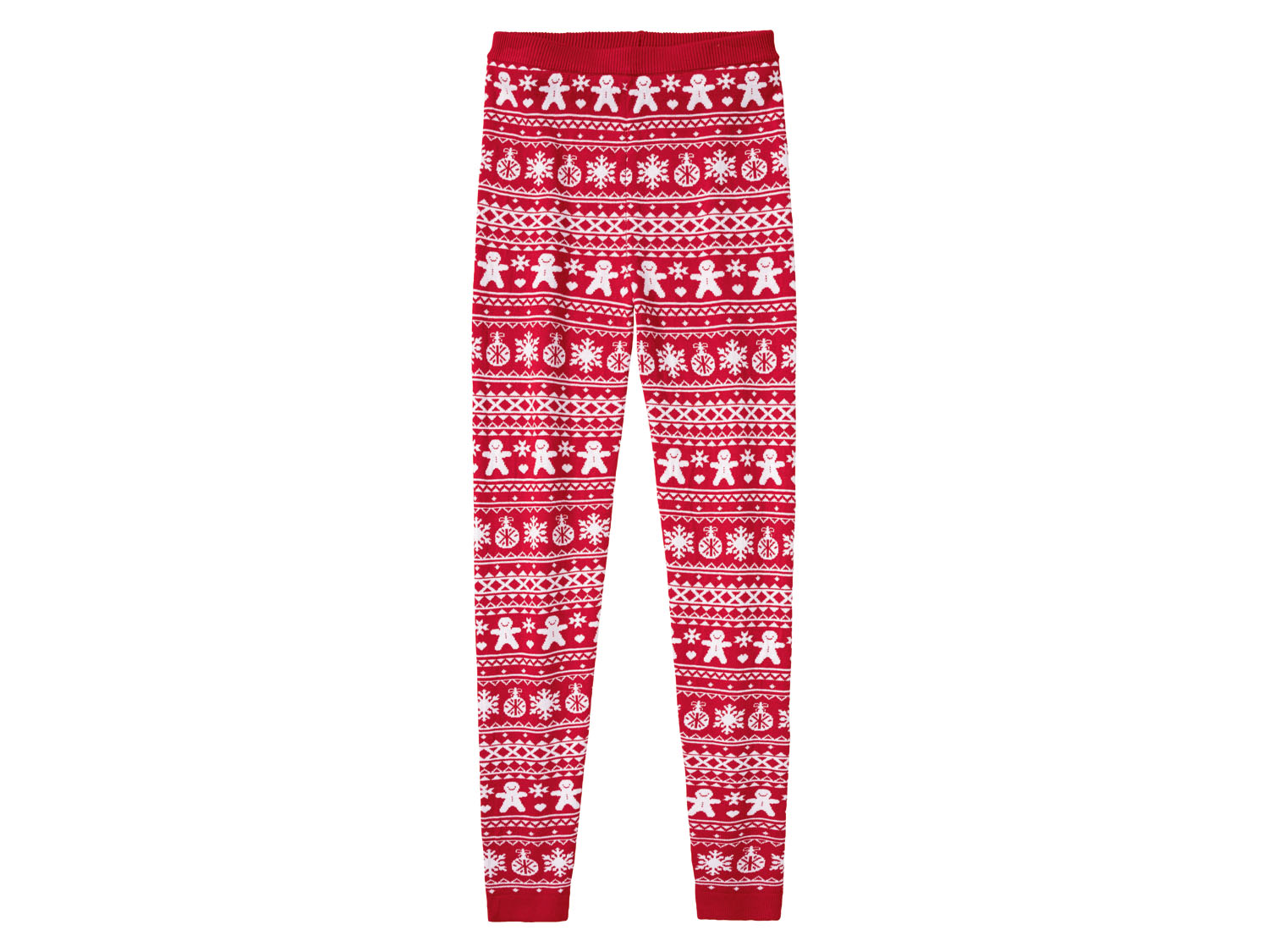 pepperts!® Dívčí vánoční pletené legíny (134/140, červený)