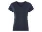 Dámské tričko s výstřihem do V, tmavě modré.