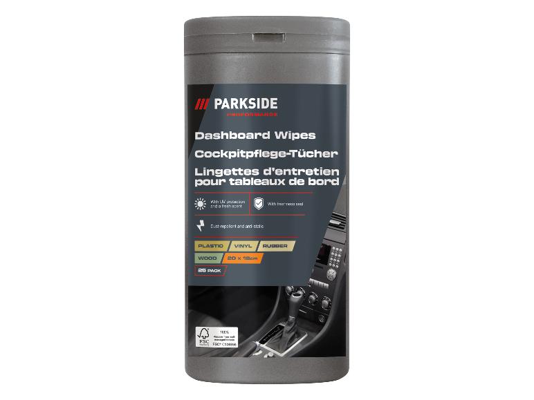 Ubrousky na palubní desku s UV ochranou, 25 kusů, na plast, vinyl, gumu a dřevo.