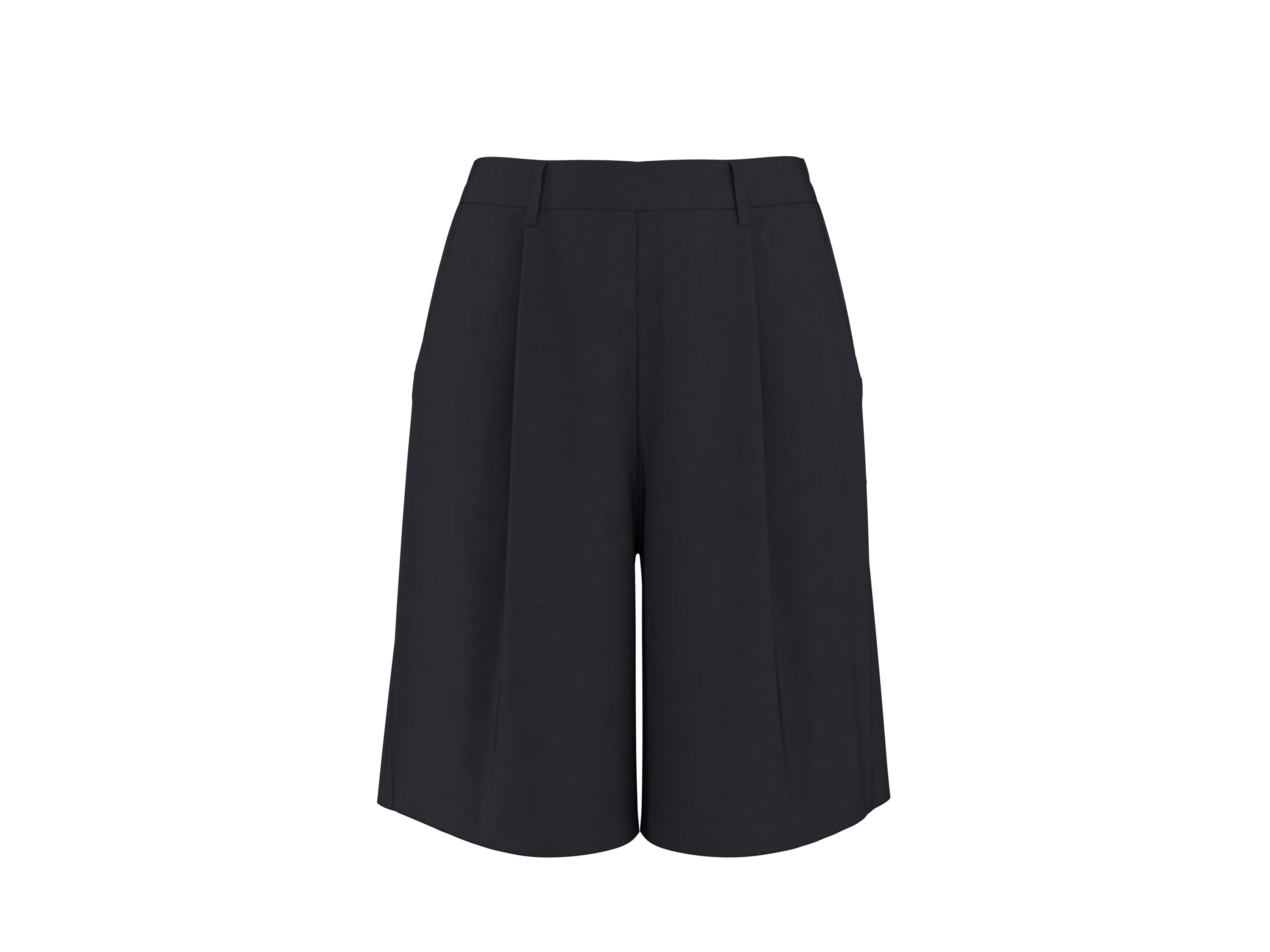 esmara® Dámské bermudy s podílem lnu (černá, L(44/46))