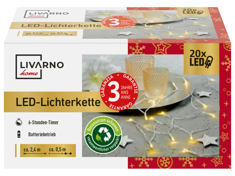  Zobrazit na celou obrazovku LIVARNO home Světelný LED řetěz - Obrázek 2