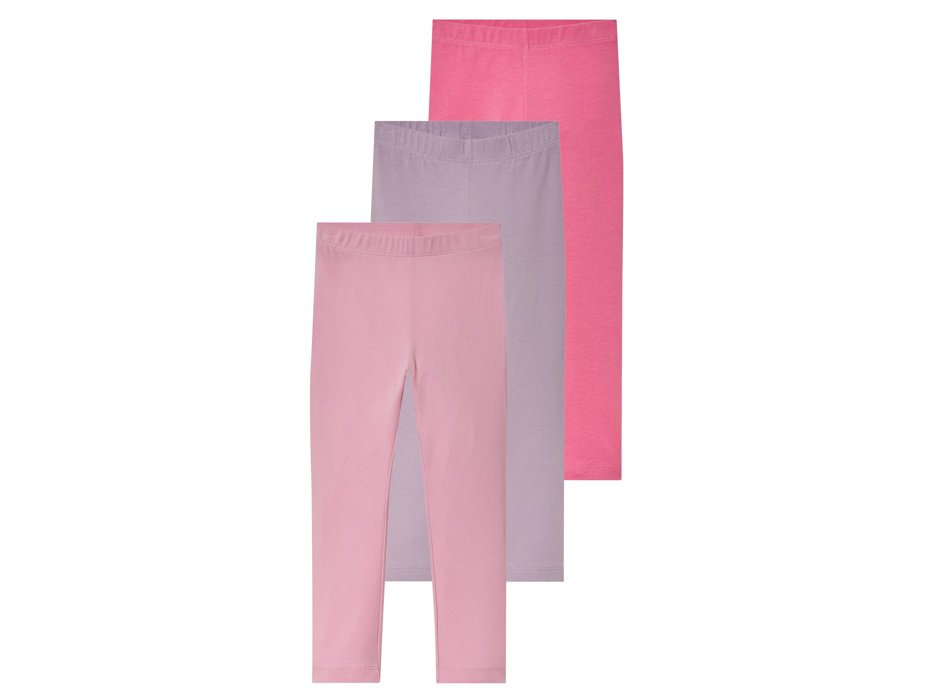 lupilu® Dívčí legíny, 3 kusy (fialová/růžová/růžová, 98/104)