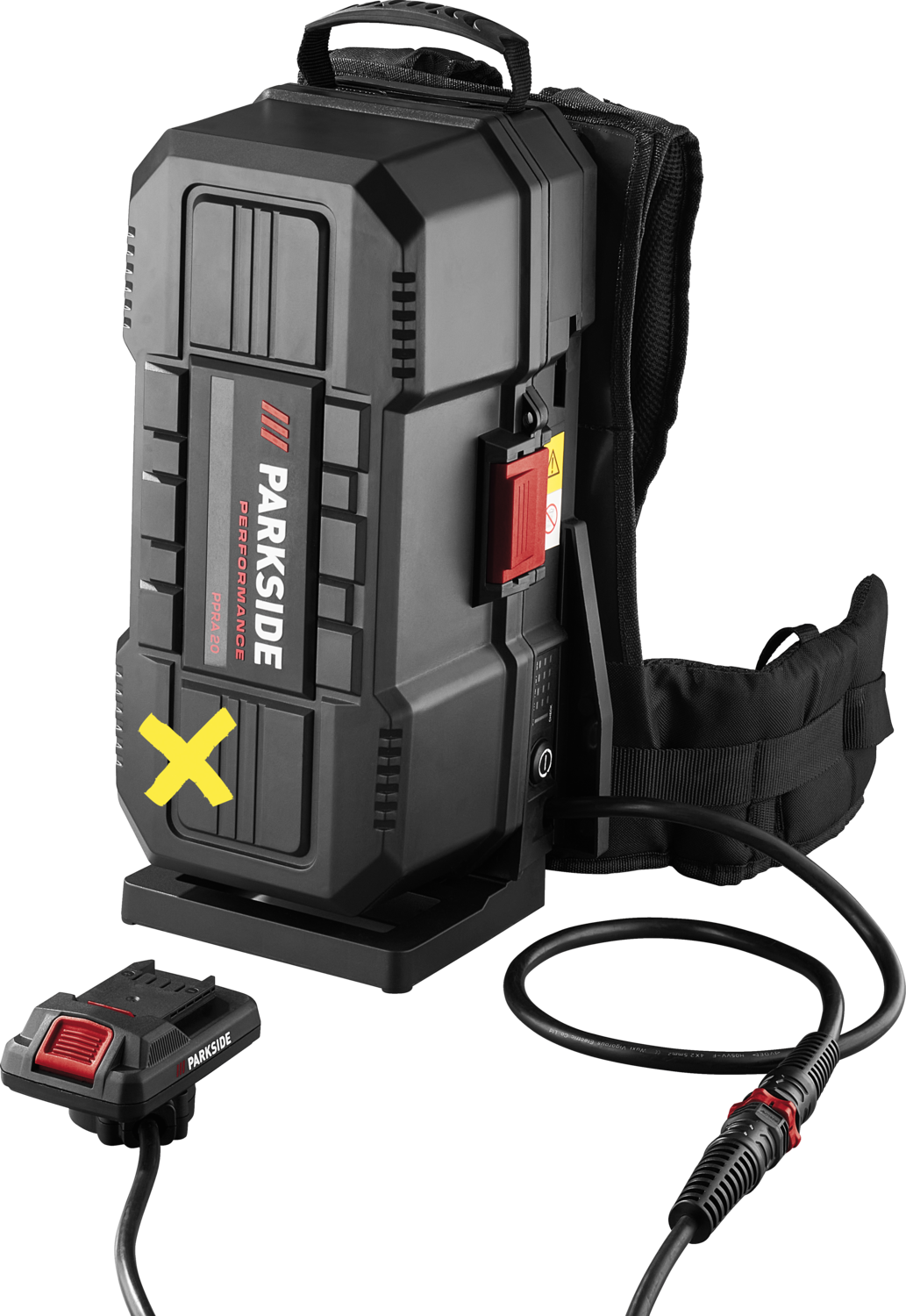 Parkside Performance® Napájecí batoh na akumulátory Ppra 20 B1 – bez akumulátoru a nabíječky