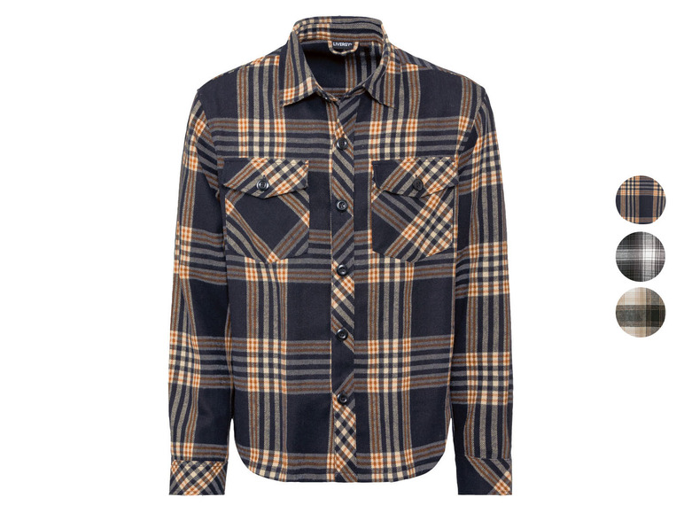  Zobrazit na celou obrazovku LIVERGY® Pánský flanelový overshirt - Obrázek 1