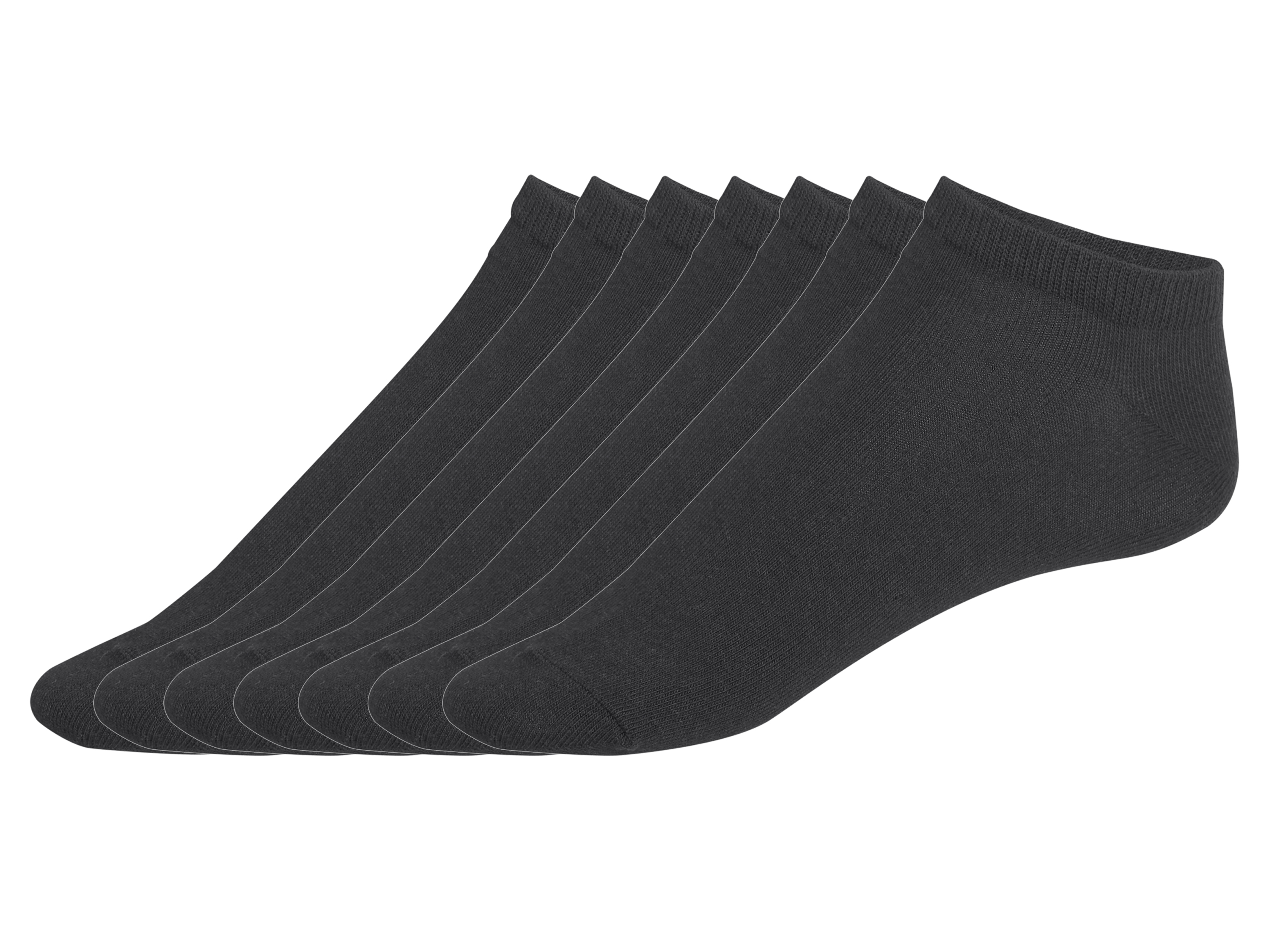 esmara® Dámské nízké ponožky s BIO bavlnou, 7 párů (černá, 39/42)