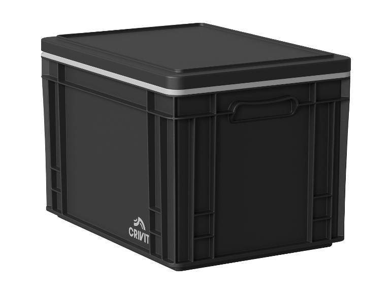 Černé úložné boxy Crivit.