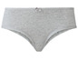Šedé bavlněné kalhotky s krajkou.