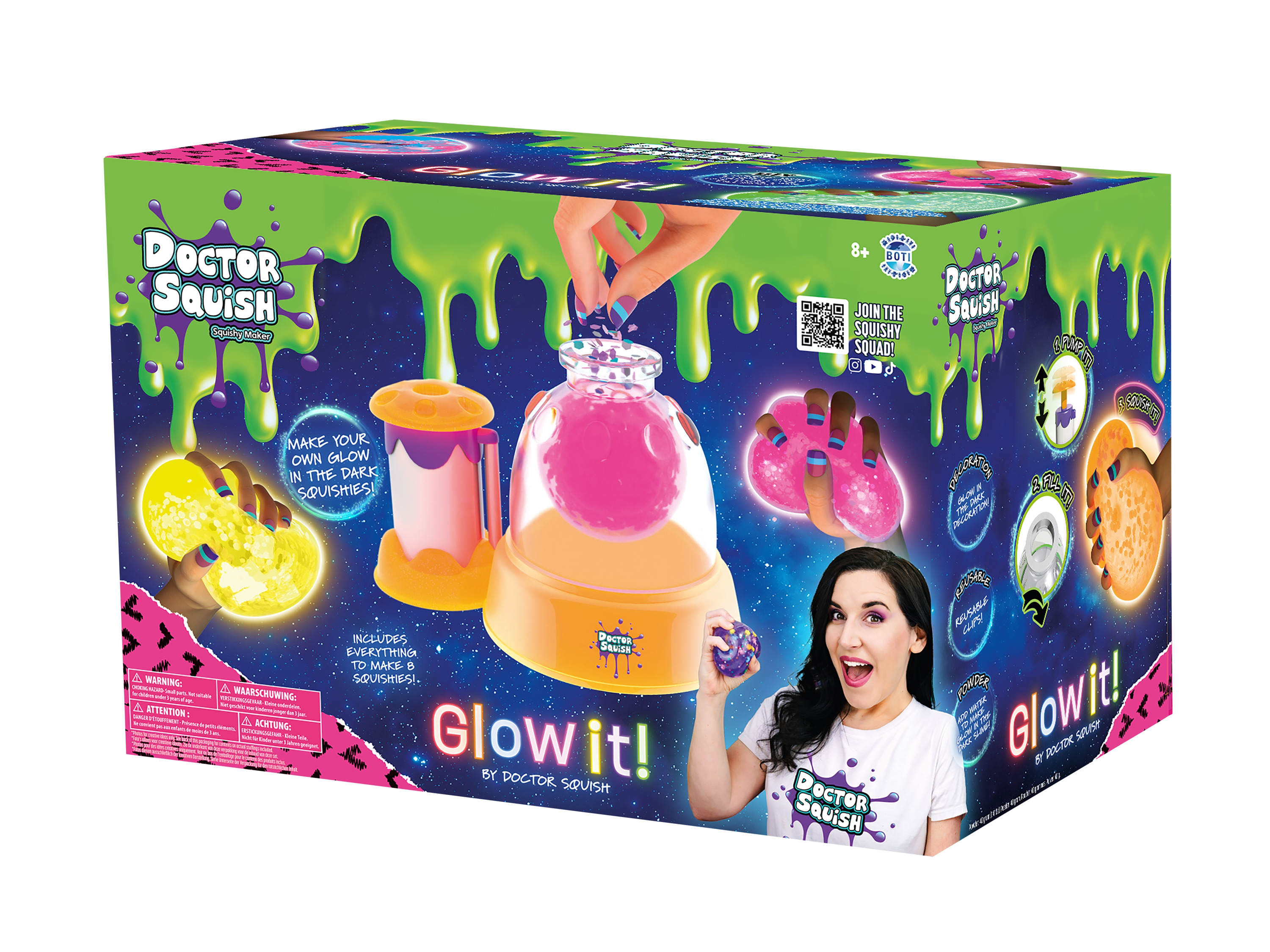 Dr. Squish Experimentální sada Squishy Maker – Glow In The Dark
