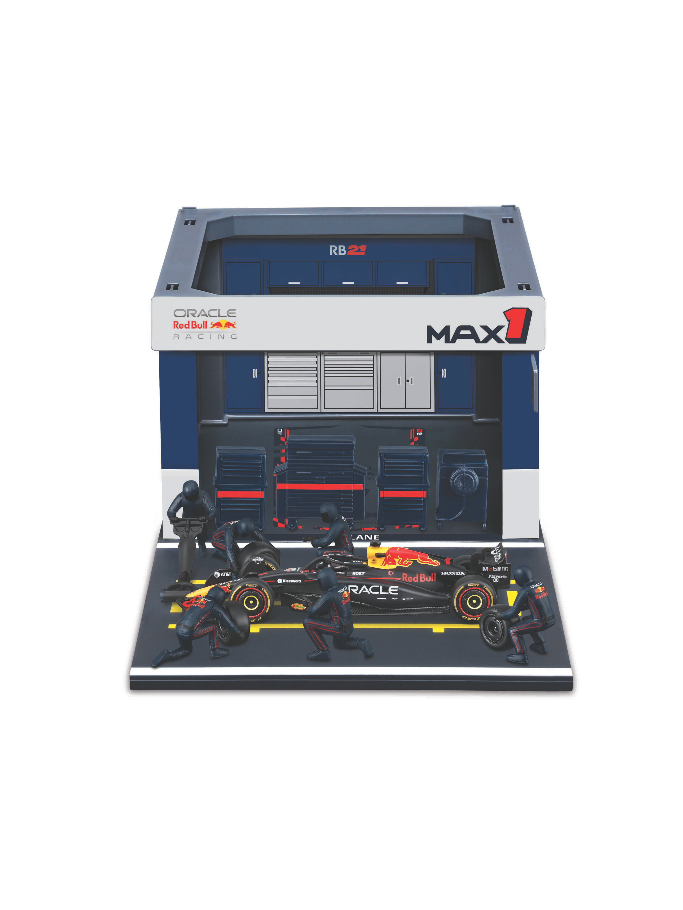 Bburago Model auta F1 Pit Pass, 1:43 (Oracle Red Bull Rb21)