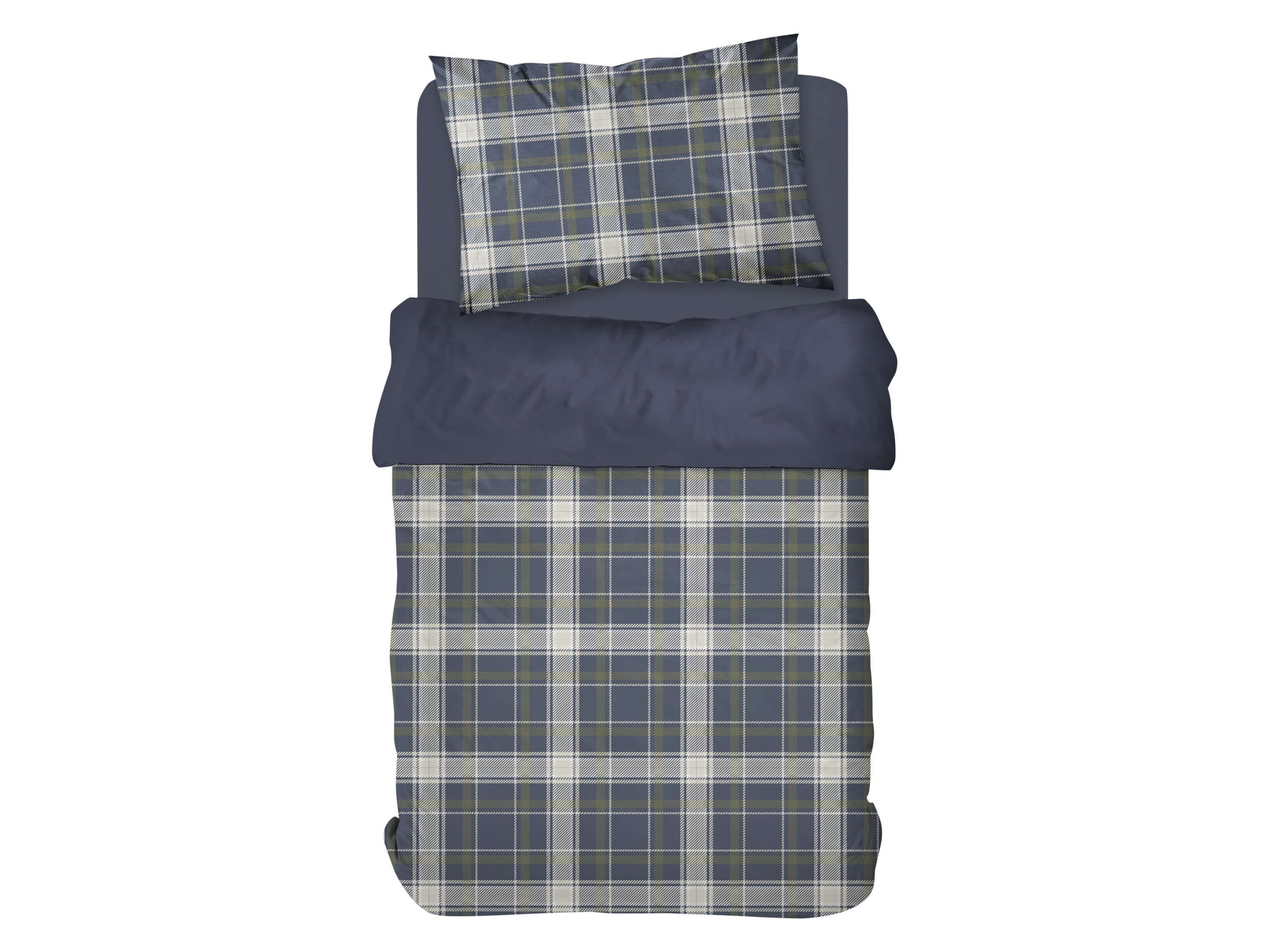 Today Ložní povlečení Renforcé, 140 x 200 cm, 70 x 90 cm (kostka/zelená)