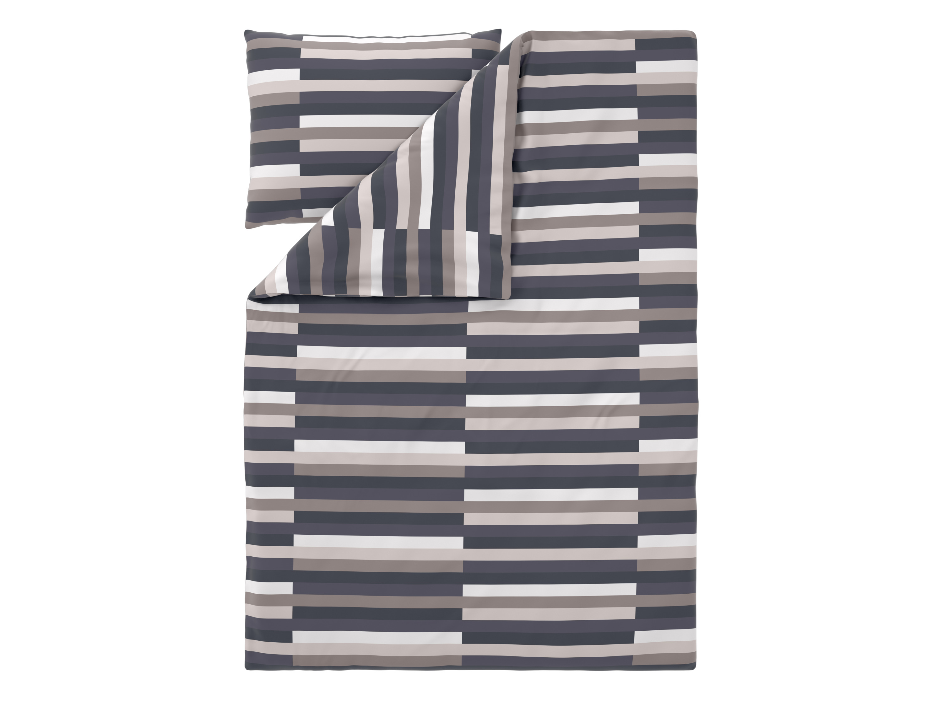 Livarno® Ložní povlečení z mikrovláknitého saténu, 140 x 200 cm, 70 x 90 cm (pruhy)