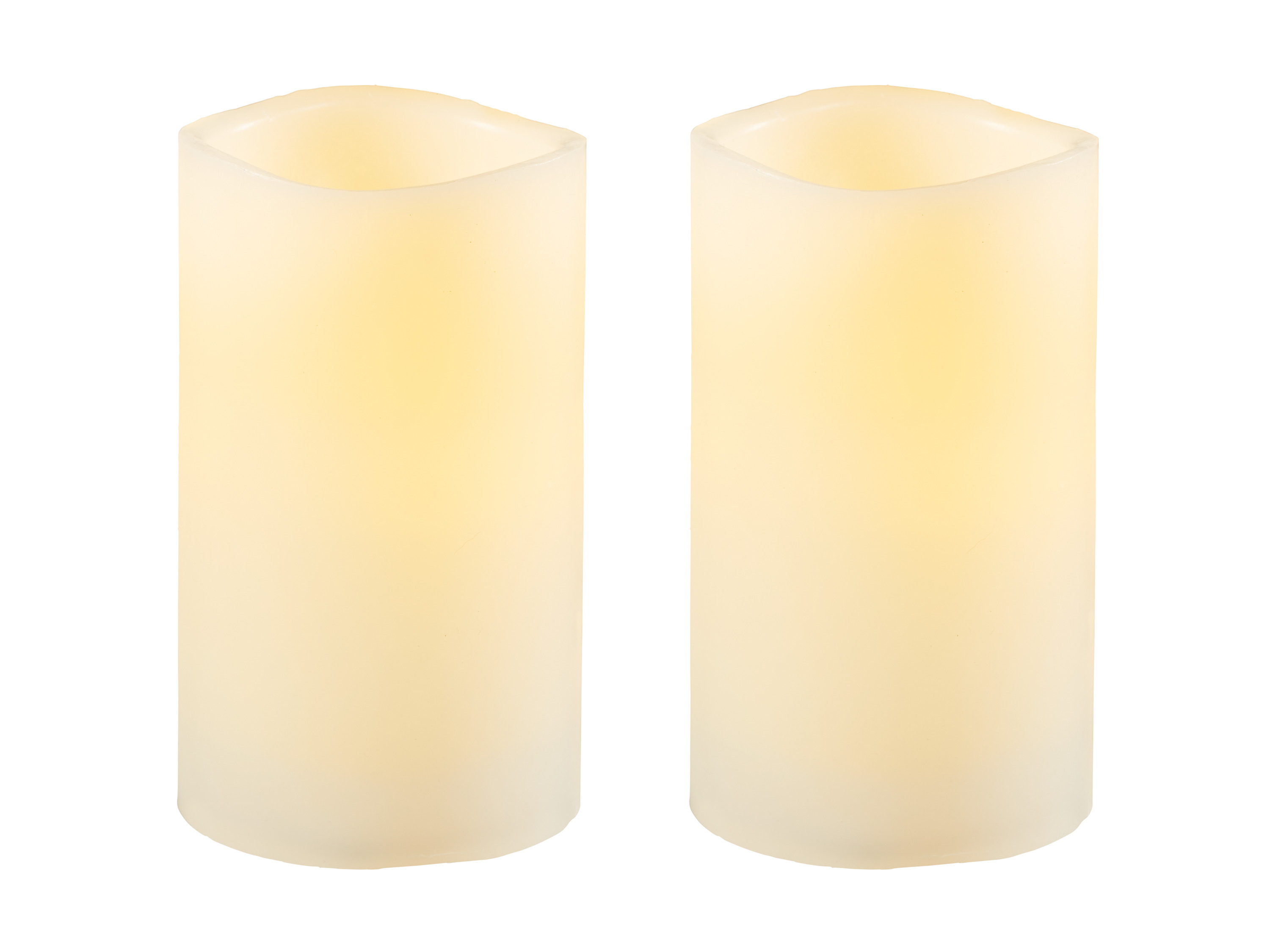 Livarno home LED svíčka z přírodního vosku, 2 ks / 4 ks (2 kusy, bílá)