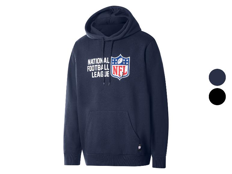 Tmavě modrá mikina s kapucí s logem NFL