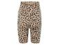 Béžové cyklistické šortky s leopardem.