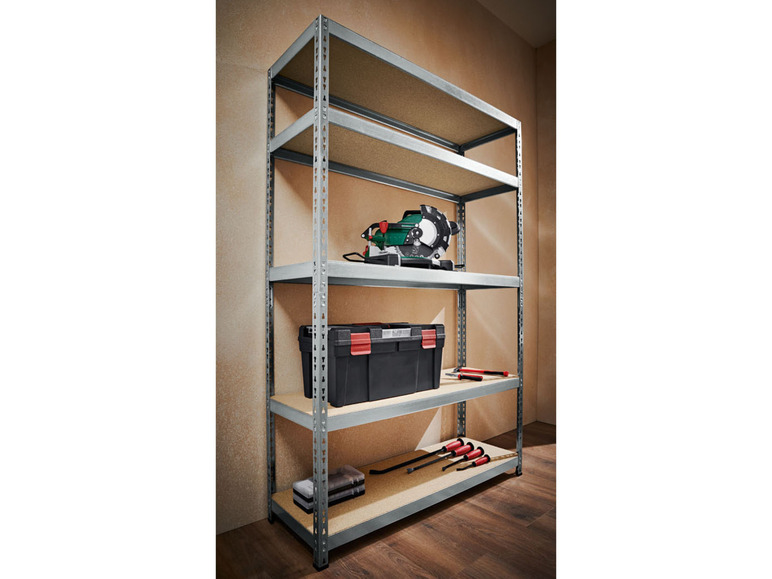  Zobrazit na celou obrazovku PARKSIDE® Vysokozátěžový regál s 5 policemi, 180 x 120 x 40 cm - Obrázek 2