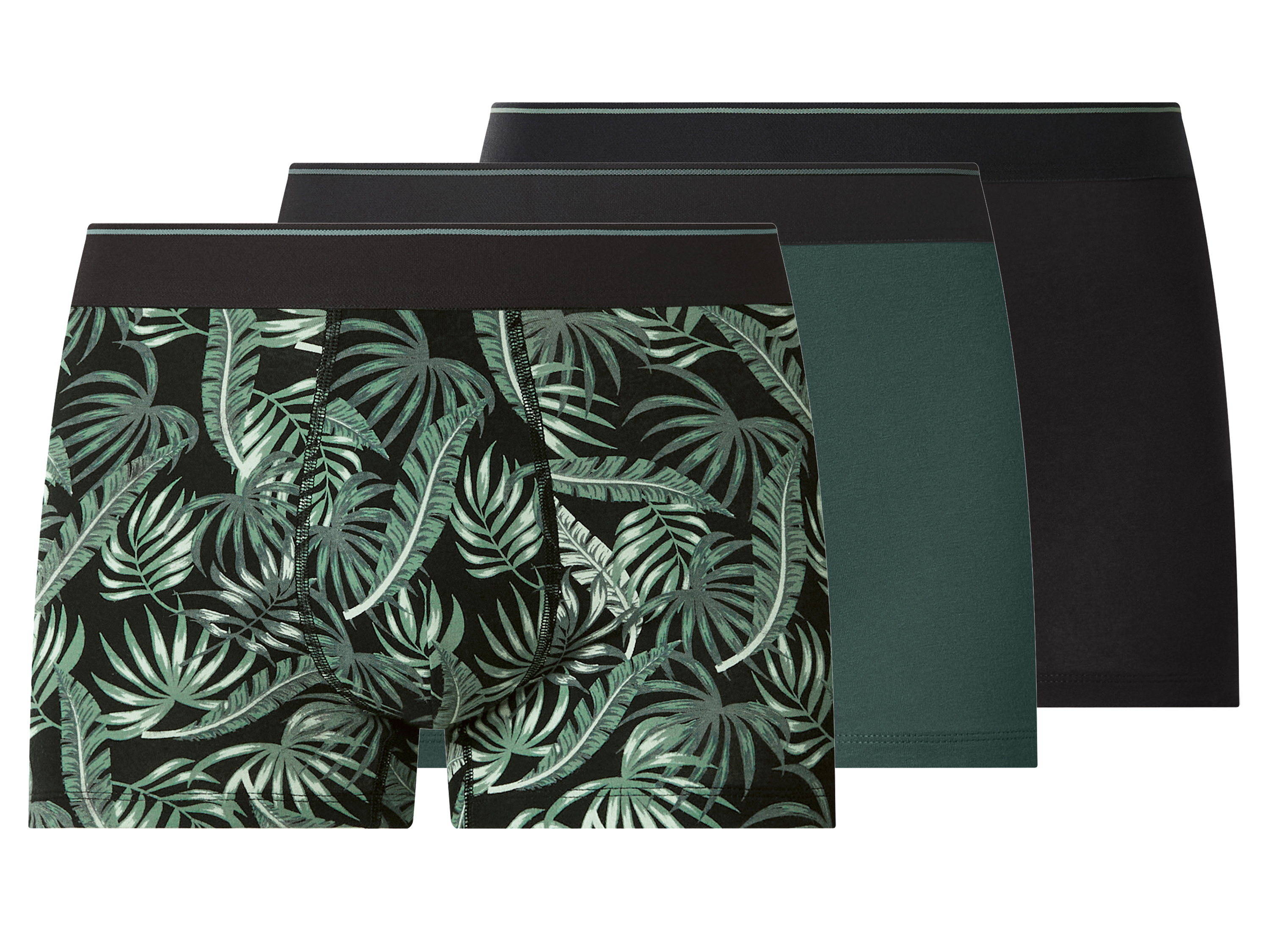 esmara Men Pánské boxerky, 3 kusy (černá/zelená, 7/Xl)