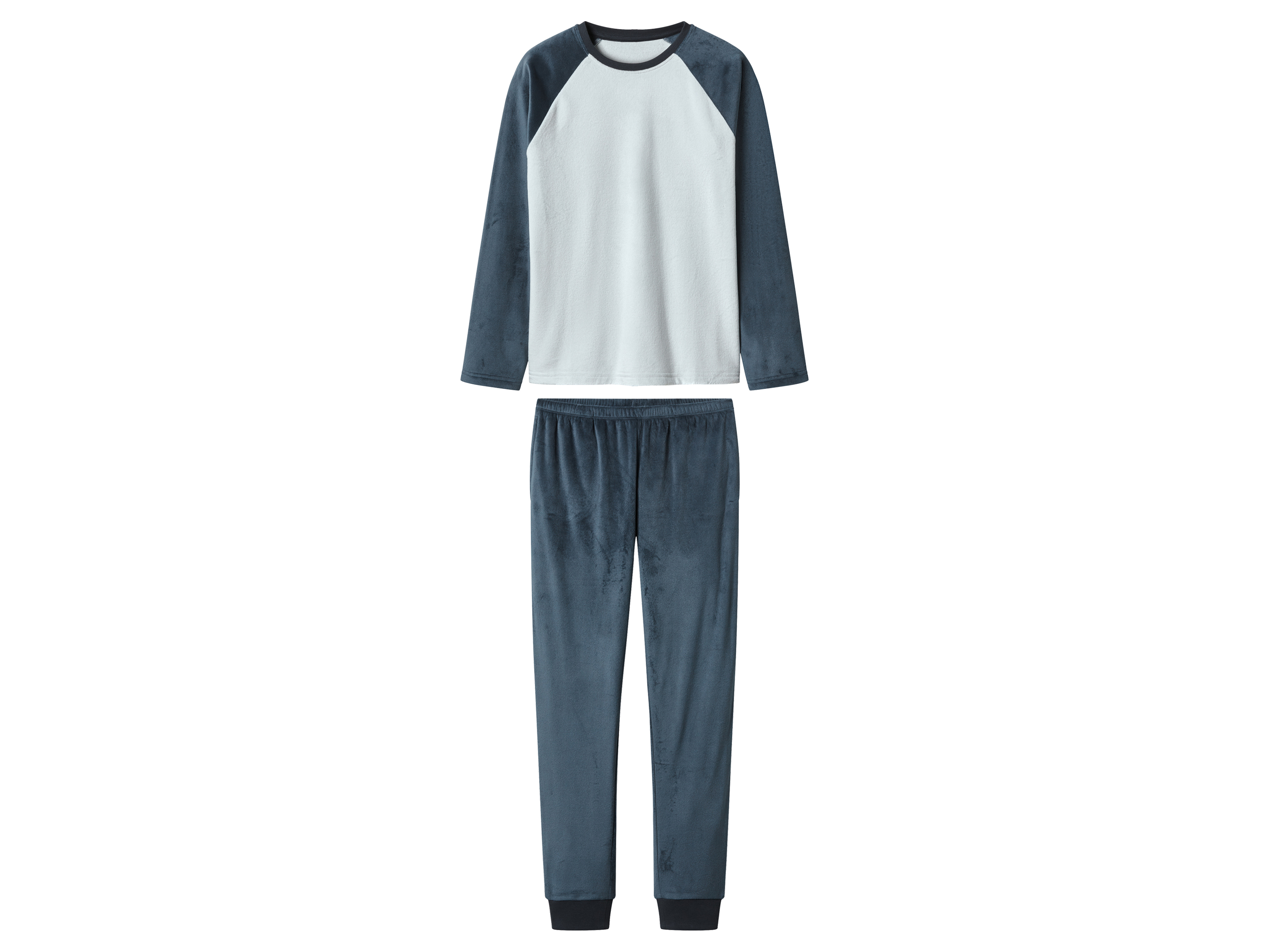 esmara® Chlapecké plyšové pyžamo (světle modrá / navy modrá, 158/164)