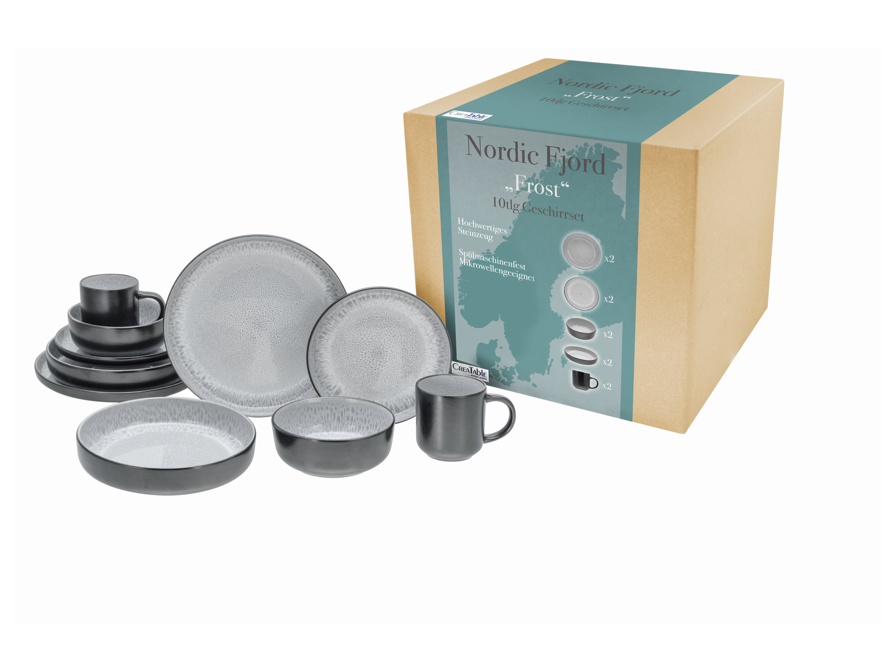 Creatable Sada nádobí Nordic Fjord (10dílný kombinovaný servis, mráz)