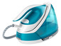 Modrý parní žehličku Philips PerfectCare Compact Plus.