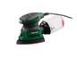Zelená bruska Parkside s vysavačem.