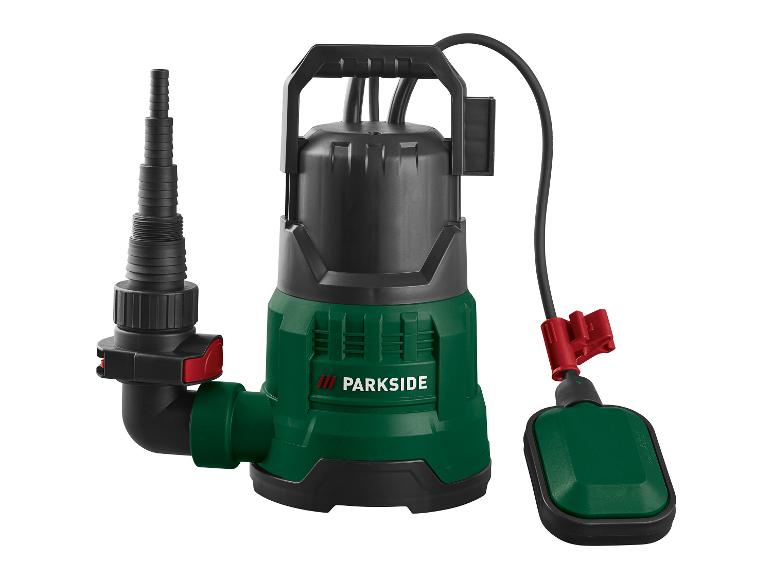 Ponorné drenážní čerpadlo s plovákovým spínačem a připojovacími prvky.