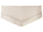 Béžové kalhotky s krajkou.