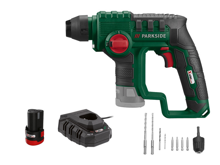  Zobrazit na celou obrazovku PARKSIDE® Aku vrtací kladivo PBHA 12 A1, 2 Ah - Obrázek 1