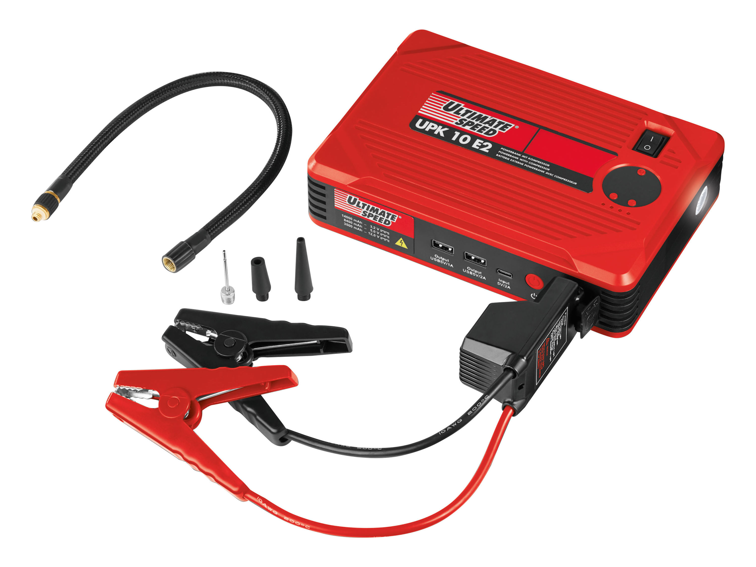 ULTIMATE SPEED® Startovací powerbanka s kompresorem UPK 10 E2