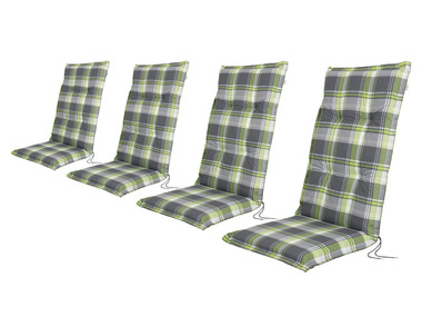 LIVARNO home Sada potahů na židli / křeslo Valencia, 120 x 50 x 8 cm, 4dílná, káro/zelená