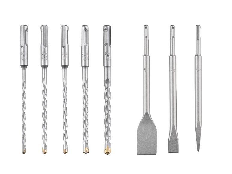 Sada SDS vrtáků a sekáčů pro kladivo, včetně vrtáků 5, 6, 8 a 10 mm