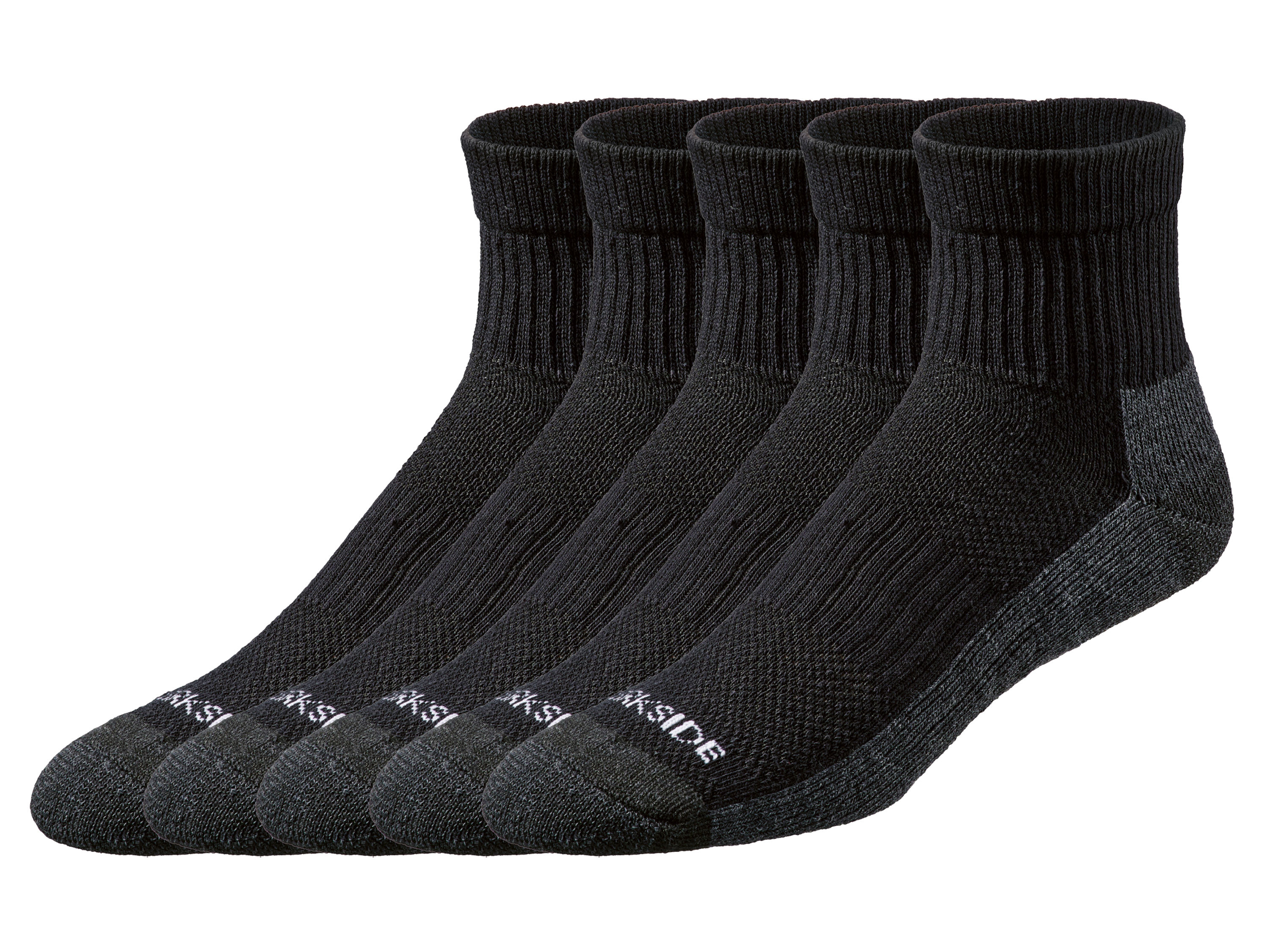 Parkside® Pánské pracovní ponožky, 5 párů (černá, 39/42)