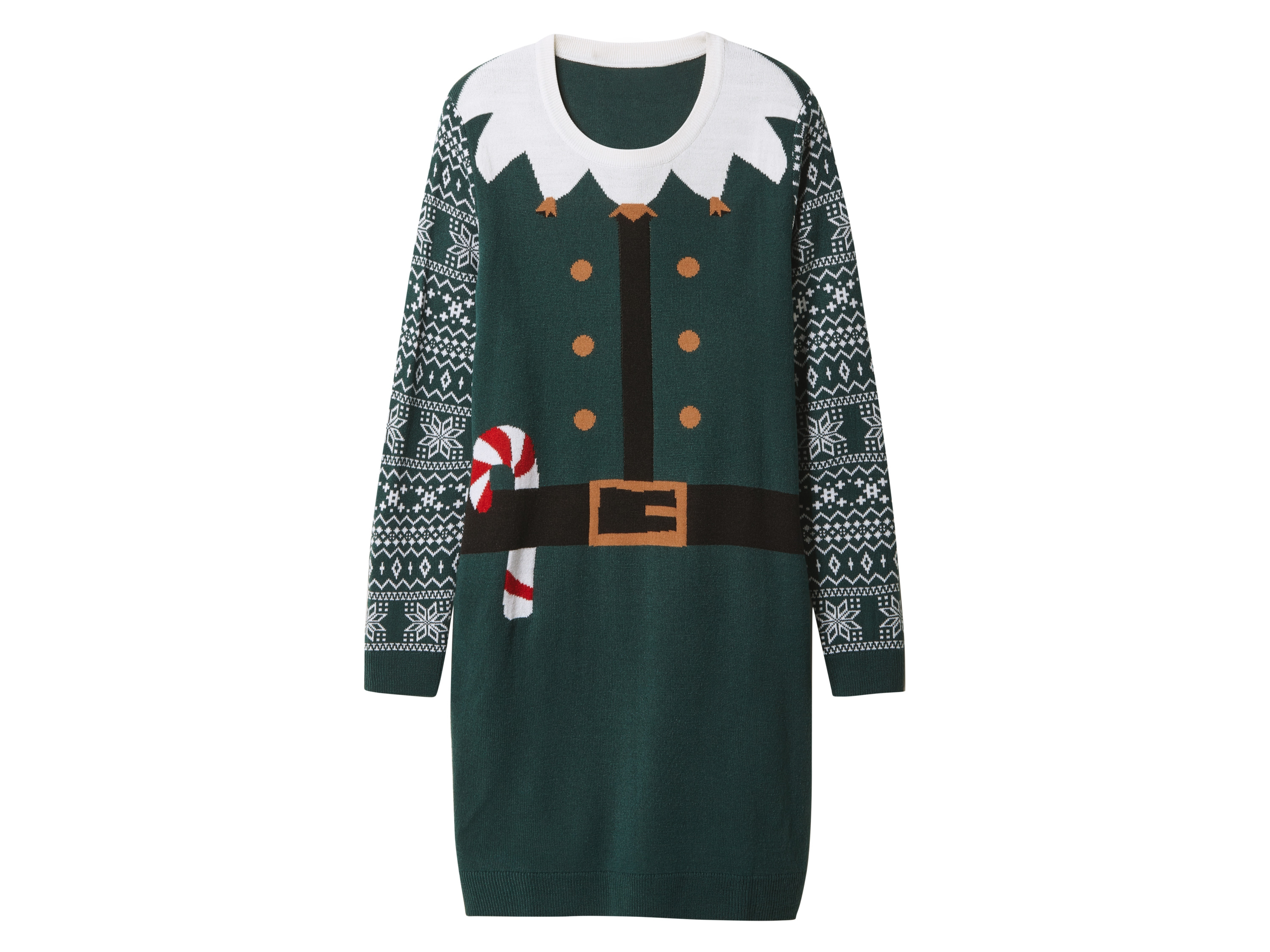 esmara® Dámské vánoční úpletové šaty (zelená, M(40/42))