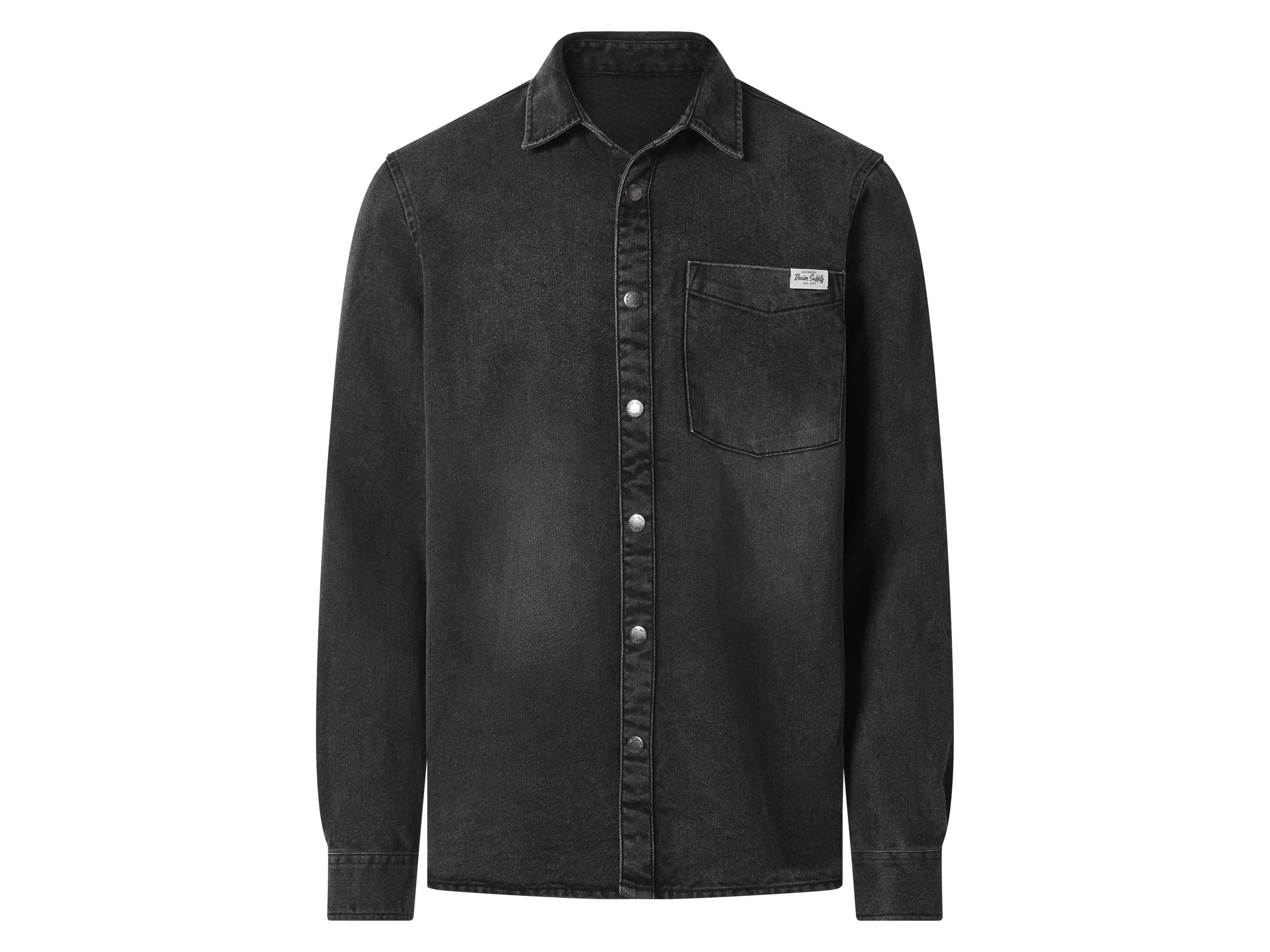 esmara Men Pánská džínová košile (černá, M(39/40))