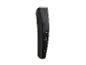 Černý zastřihovač vlasů a vousů s texturovaným úchopem a tlačítkem napájení