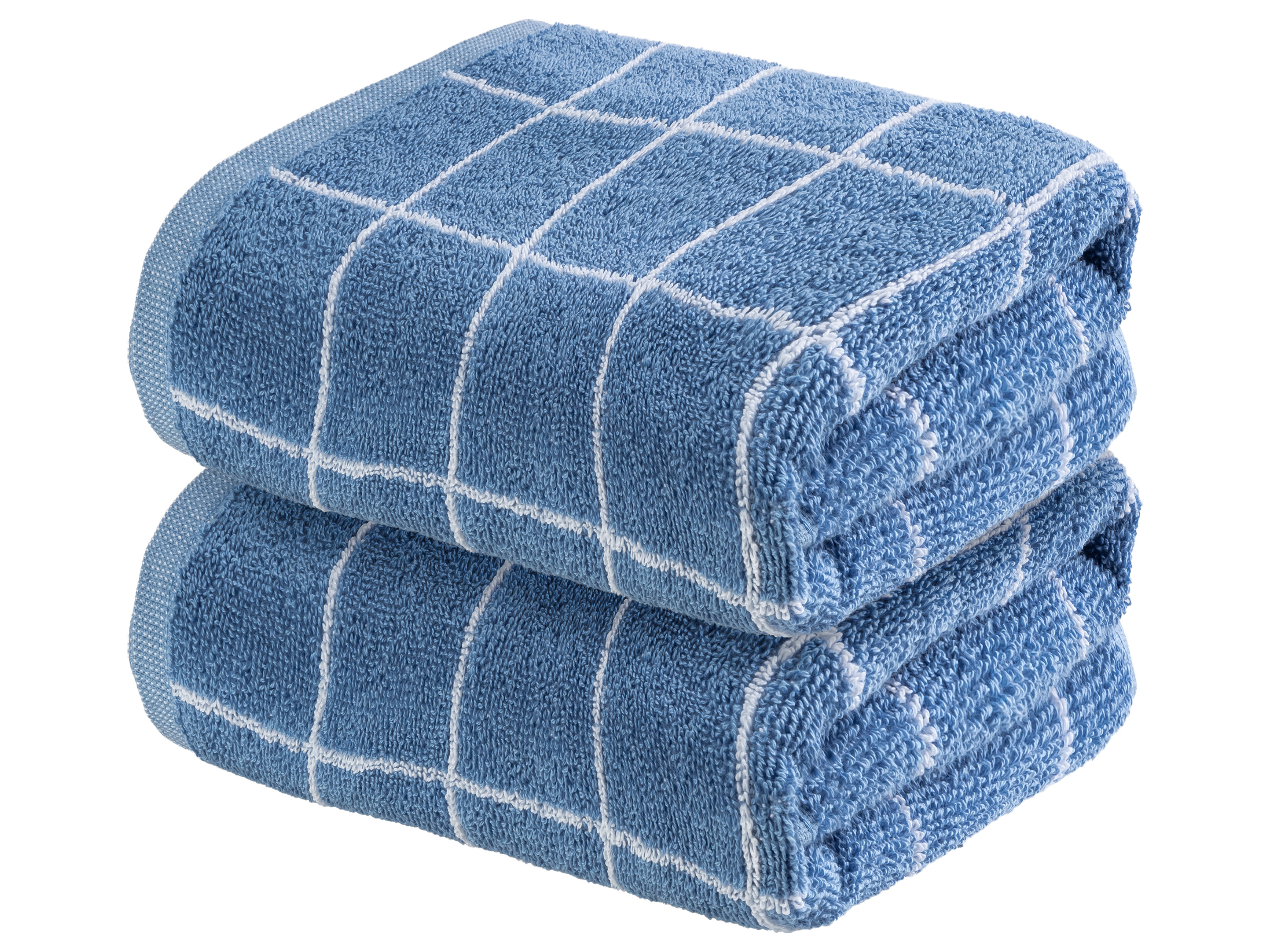 Livarno home Froté ručník pro hosty, 50 x 100 cm, 450 g/m2, 2 kusy (modrá)