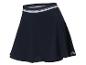 Tmavá tenisová sukně s kontrastním pruhem.