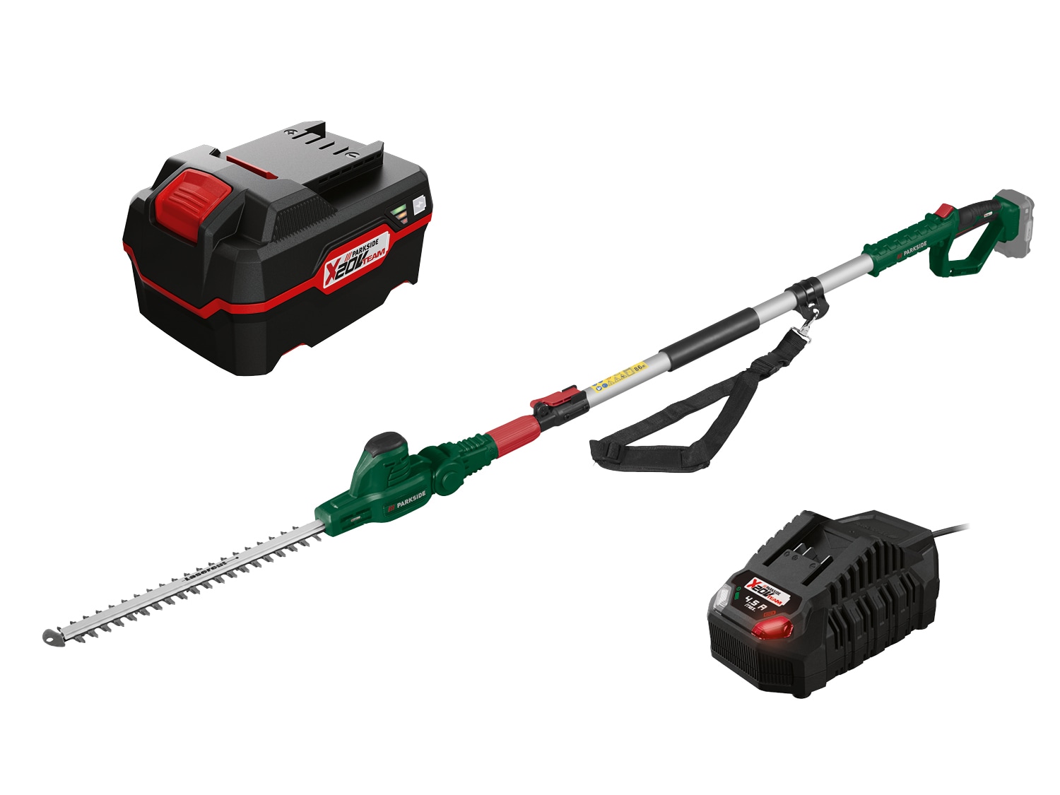 PARKSIDE® Aku teleskopické nůžky na živý plot PTHSA 20-Li C4, 4 Ah