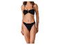 Černé, strukturované bikiny s horním dílem typu bandeau a kalhotkami.