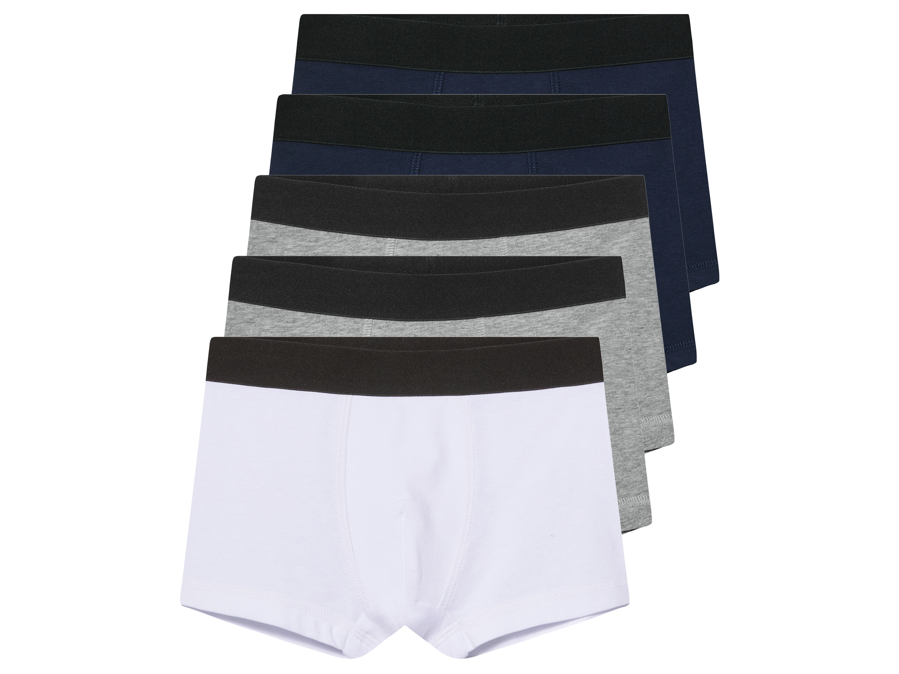 lupilu® Chlapecké boxerky s BIO bavlnou, 5 kusů (navy modrá / šedá / bílá, 110/116)