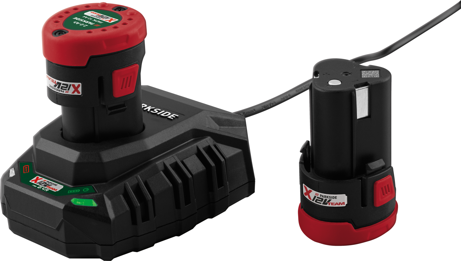 Parkside® Sada akumulátorů 2x 2 Ah Papk 12 A4 + nabíječka Plgk 12 A3