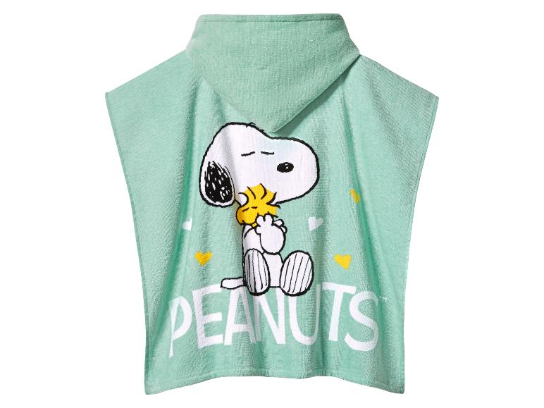Světle zelený koupací plášť Peanuts se Snoopym.