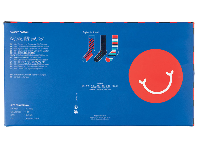  Zobrazit na celou obrazovku Happy Socks Dámské / Pánské ponožky v dárkovém balení, 3 páry - Obrázek 25