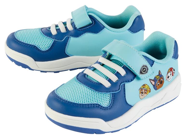 Dětské tenisky, modré a tyrkysové, s motivem Paw Patrol.