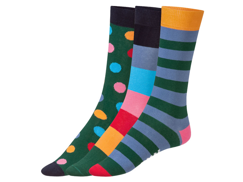  Zobrazit na celou obrazovku Fun Socks Ponožky s veselým vzorem, 3 páry - Obrázek 2