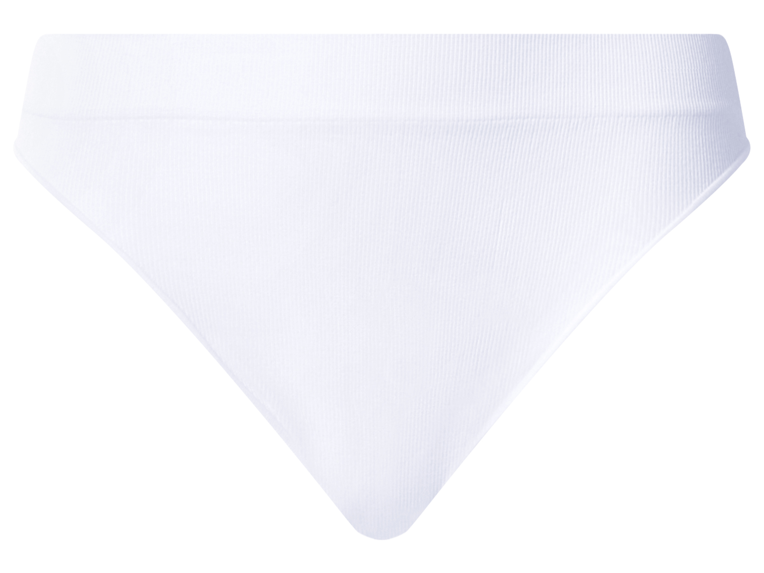 Esmara® Dámské bezešvé vroubkované kalhotky Tanga, 3 kusy (bílá, L(44/46))